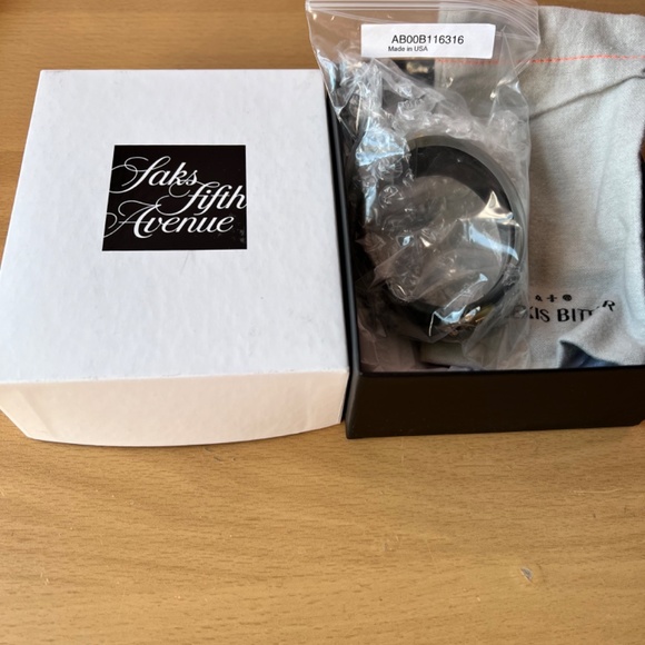 ALEXIS BITTAR GREEN GOLD STUDS WIDE BANGLE CUFF BRACELET BRAND NEW SAKS FIFTH AV - Picture 10 of 16